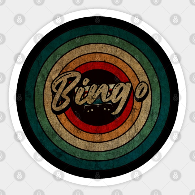 Bluey Bingo -  Vintage Circle kaset Sticker by WongKere Store